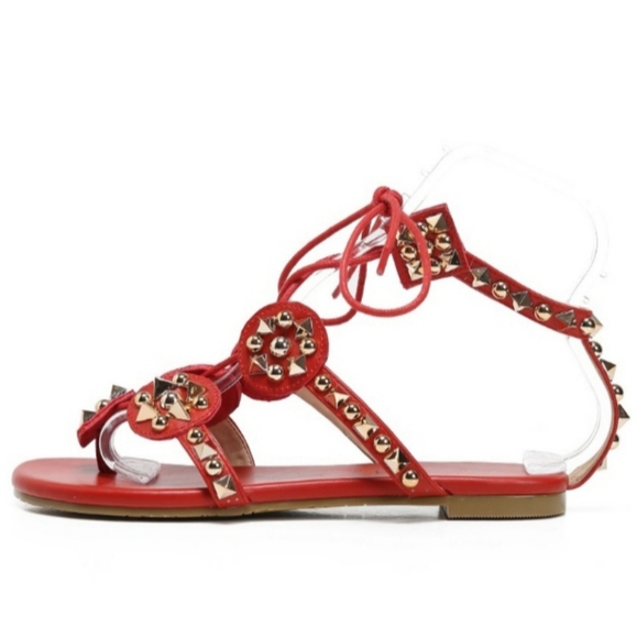 Women's Studded Sandals - Picture 2 of 2